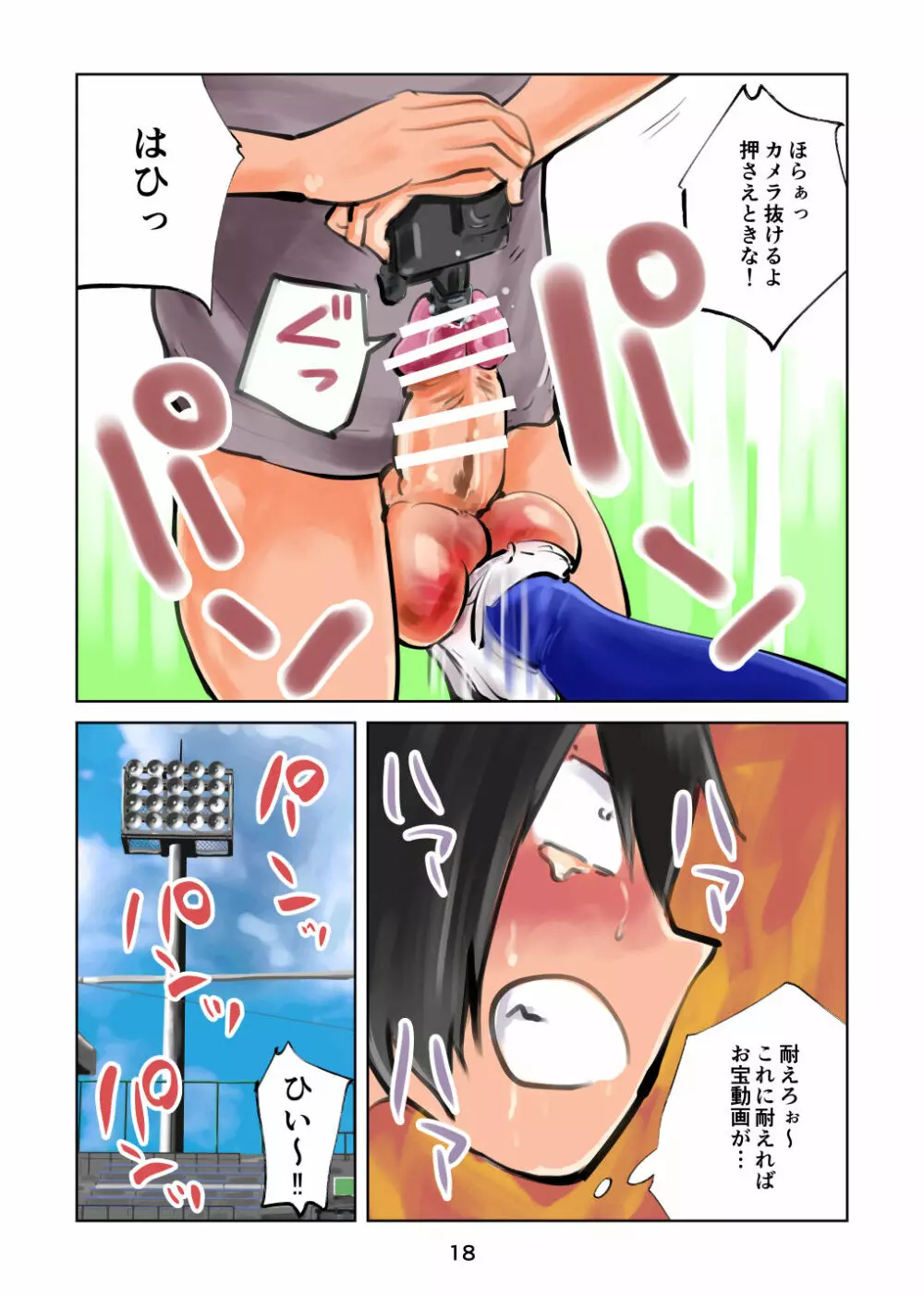 金蹴り チアガールVS盗撮魔 - page18