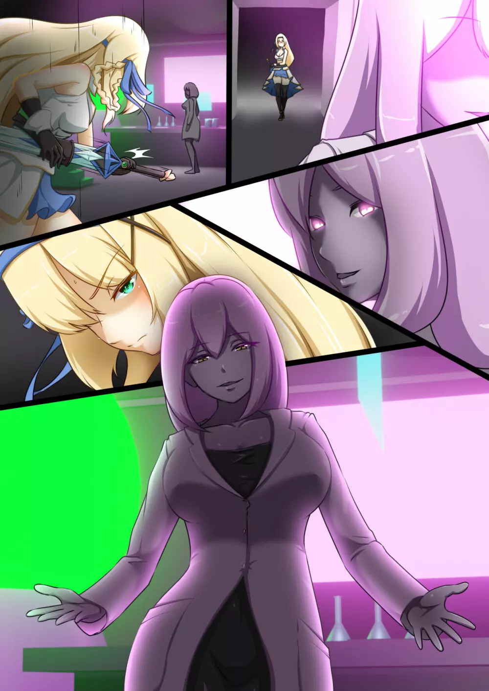姫騎士がえっちな敵と戦って敗北する話 - page37