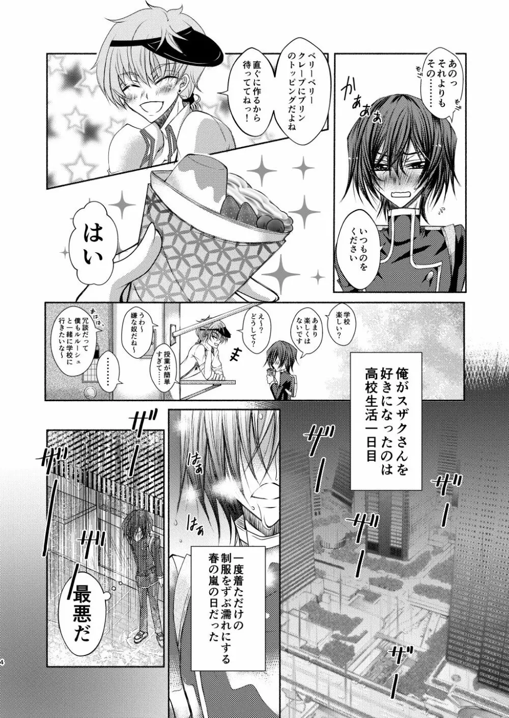 クレープ屋枢木スザクの憂鬱と幸福論① - page3