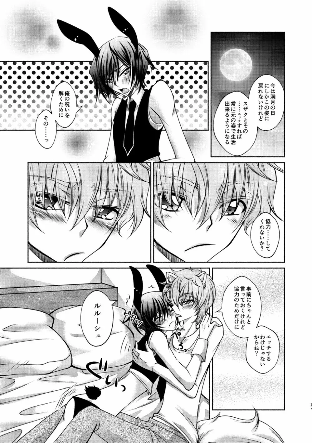 狼スザク×黒兎ルルシュ詰め - page35