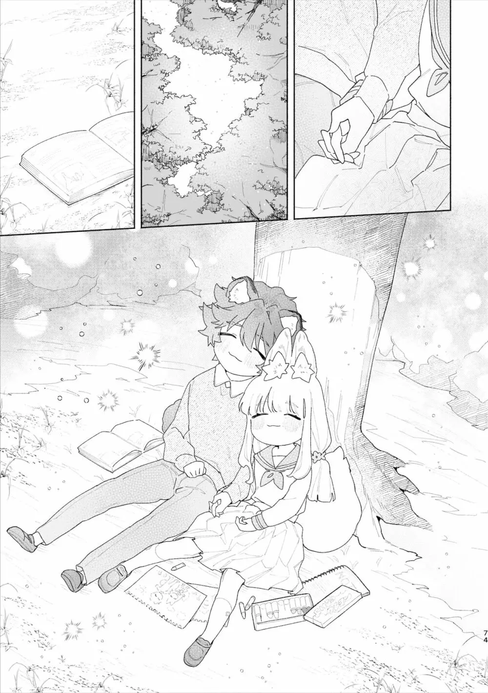 ♂が受け。キツネちゃん×タヌキくん - page75