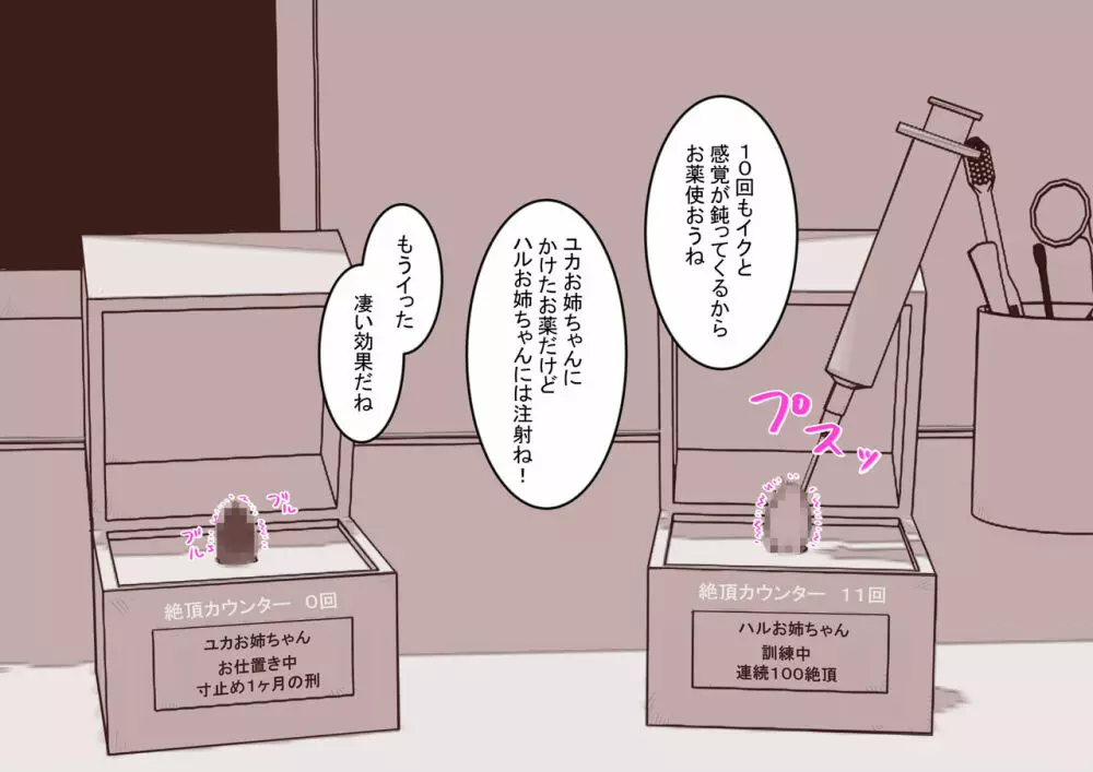 クリボックスになったお姉ちゃんたちのクリを弄り倒す - page12