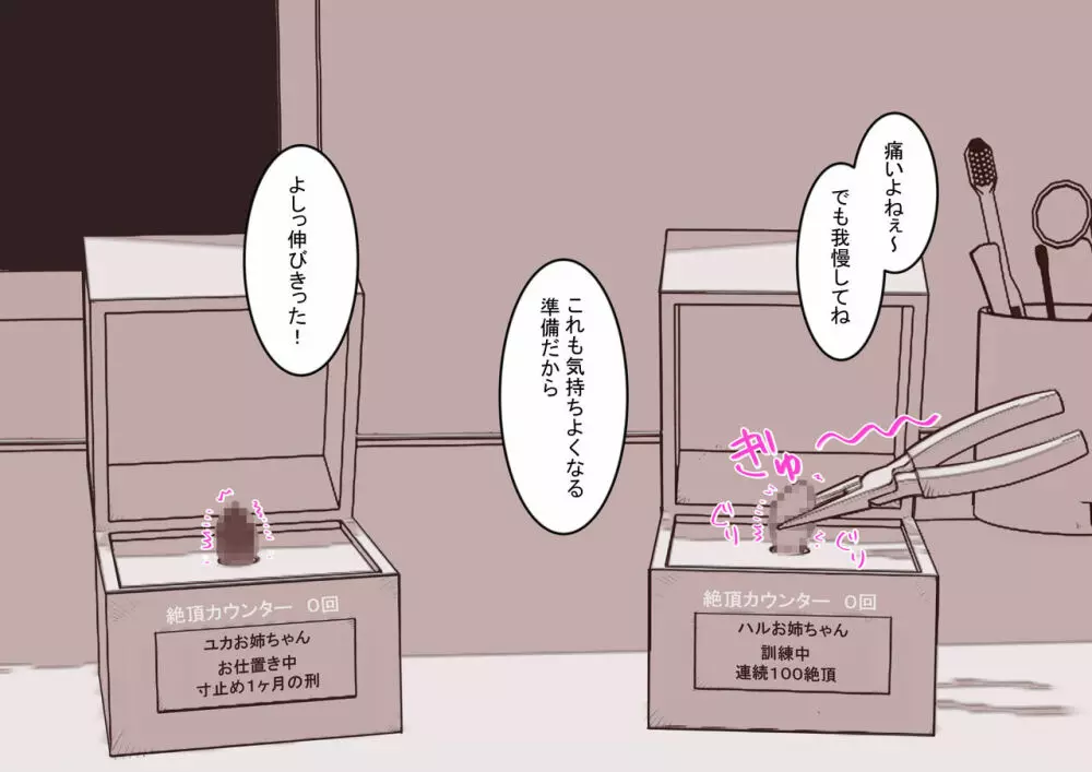 クリボックスになったお姉ちゃんたちのクリを弄り倒す - page8