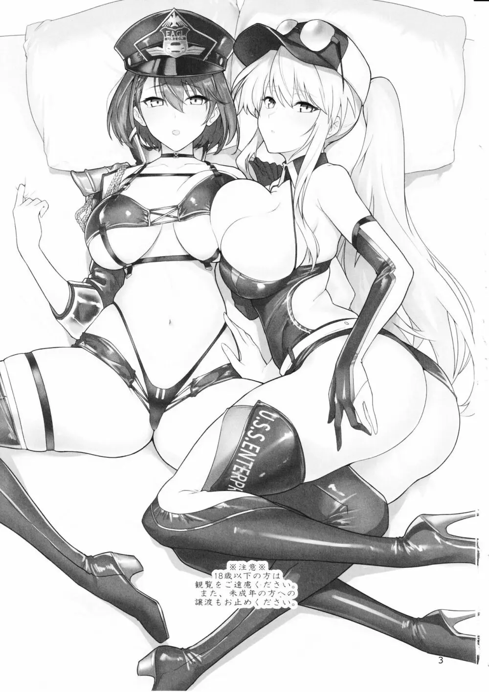 レースクイーンなエンタープライズとボルチモアとすけべするほん - page2