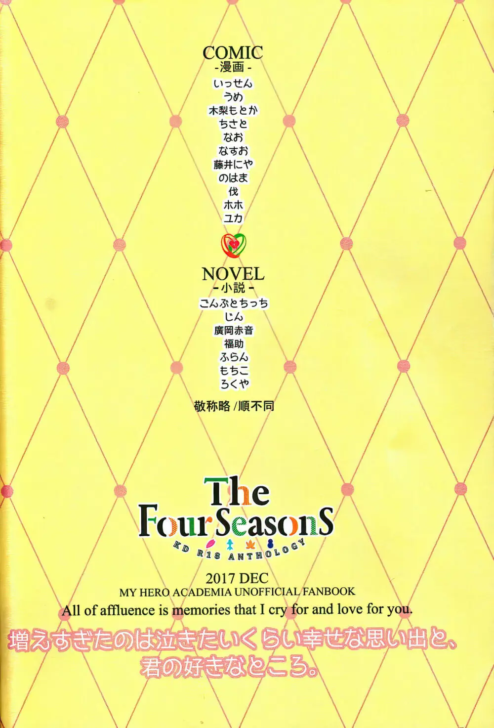 The Four Seasons ～KD R18 Anthology～ - page137