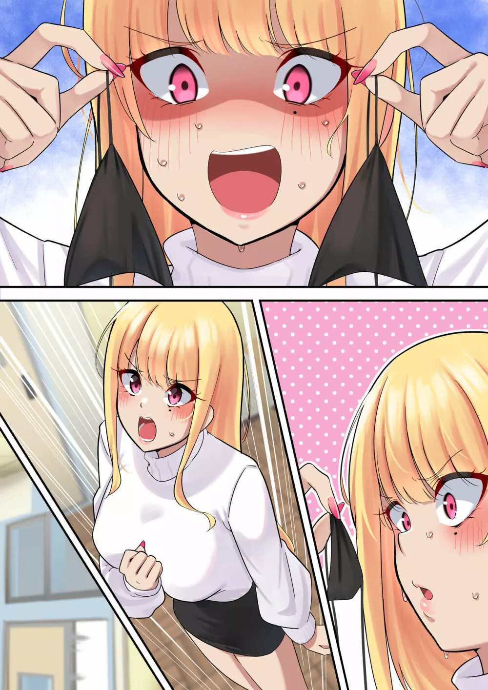 デッサンモデルのバイト中に媚薬塗られた金髪巨乳ギャル - page44