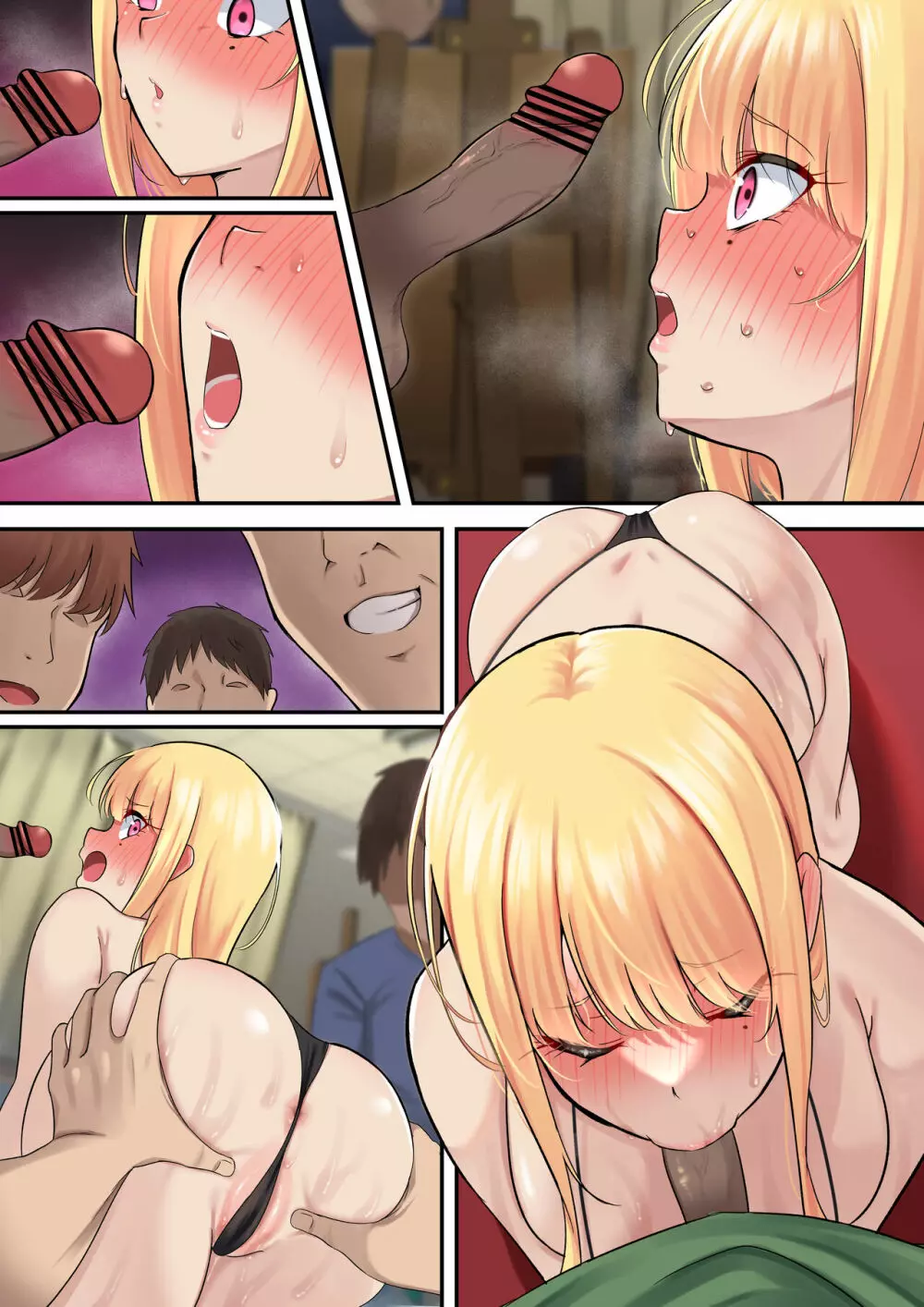 デッサンモデルのバイト中に媚薬塗られた金髪巨乳ギャル - page61