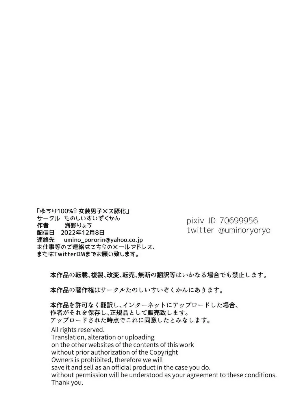 ゆうり100%♀ 女装男子メス豚化 - page31