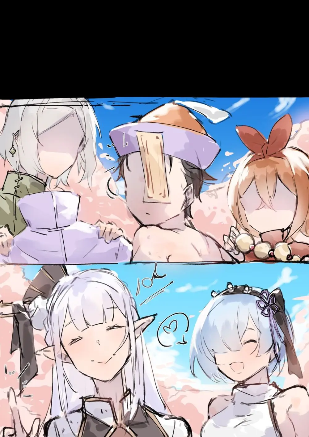 Emilia, Rem and Subaru futanari - page16