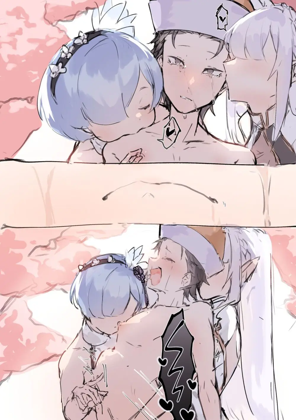 Emilia, Rem and Subaru futanari - page23