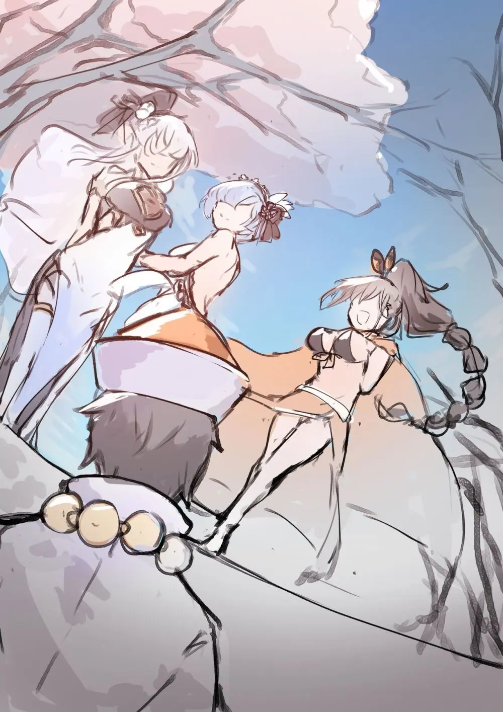 Emilia, Rem and Subaru futanari - page32