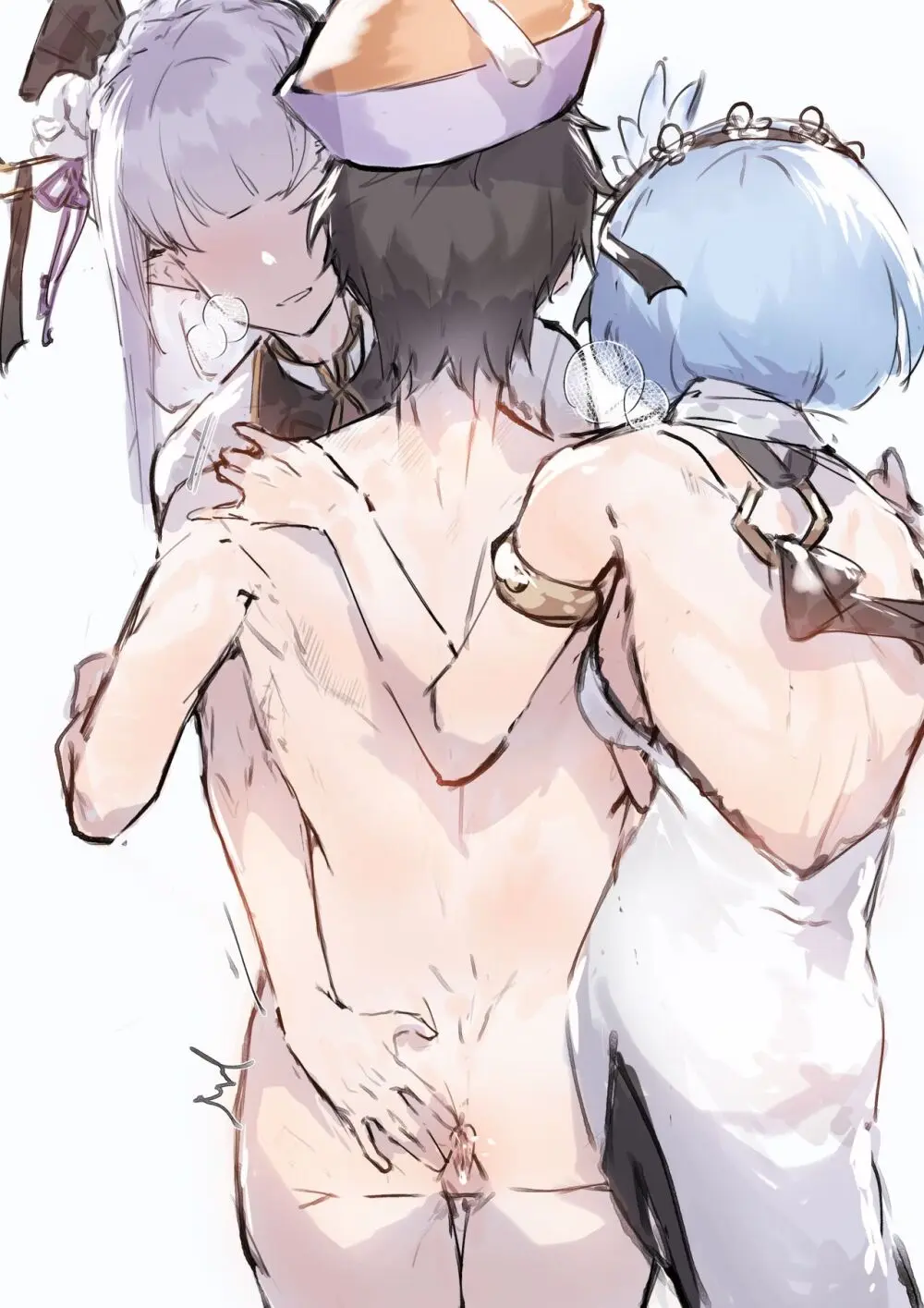 Emilia, Rem and Subaru futanari - page6