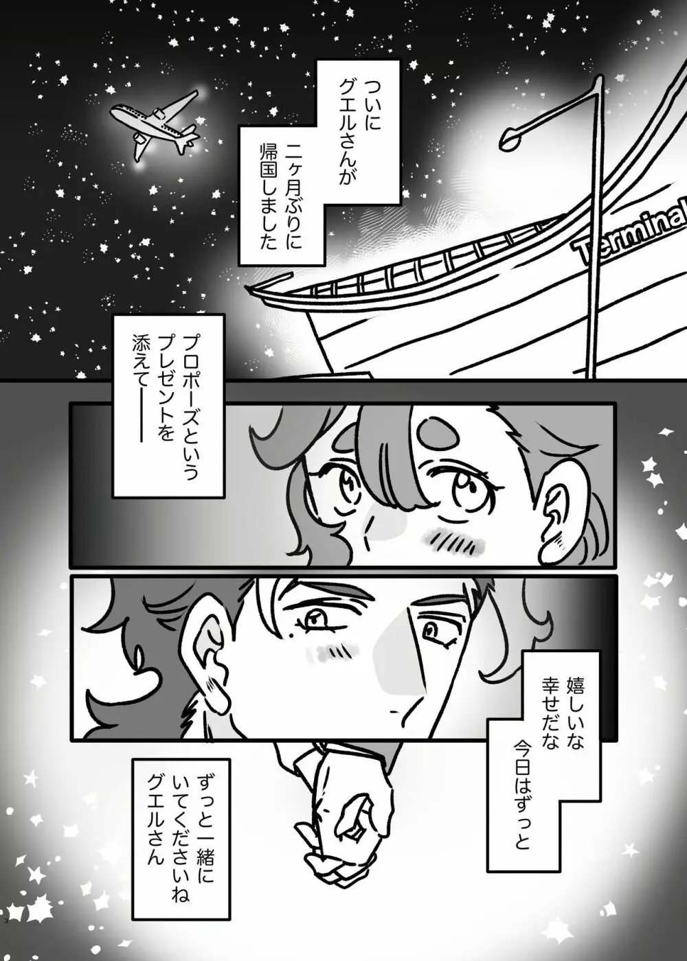 初めてお泊まりするグエスレ - page2