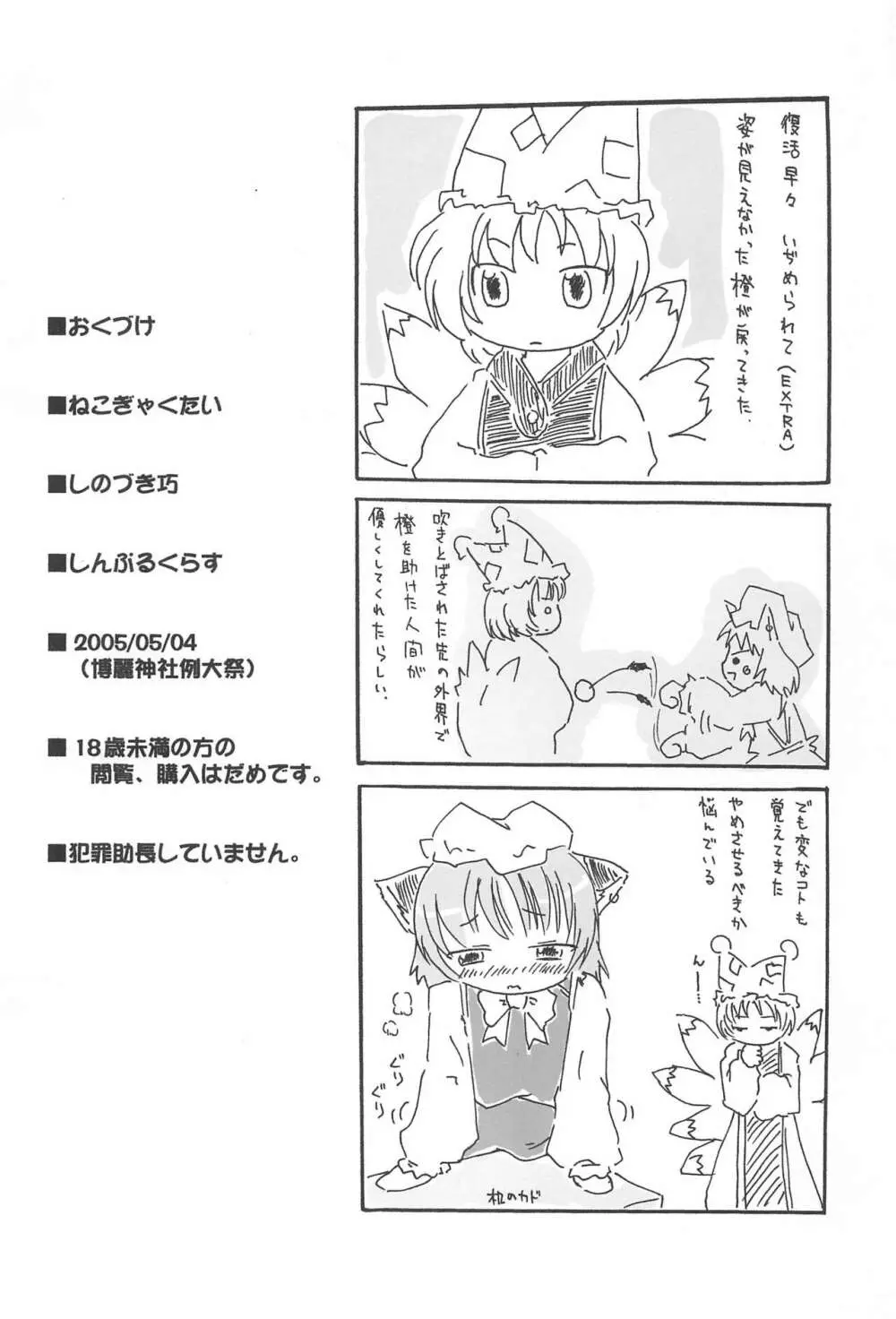 (例大祭) [しんぷるくらす (しのづき巧)] -neko_gyakutai- (東方Project) - page16