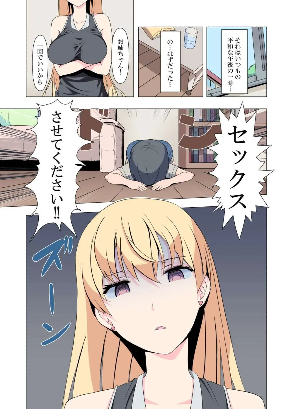 お姉ちゃんお願い!1回でいいからセックスさせて! - page2