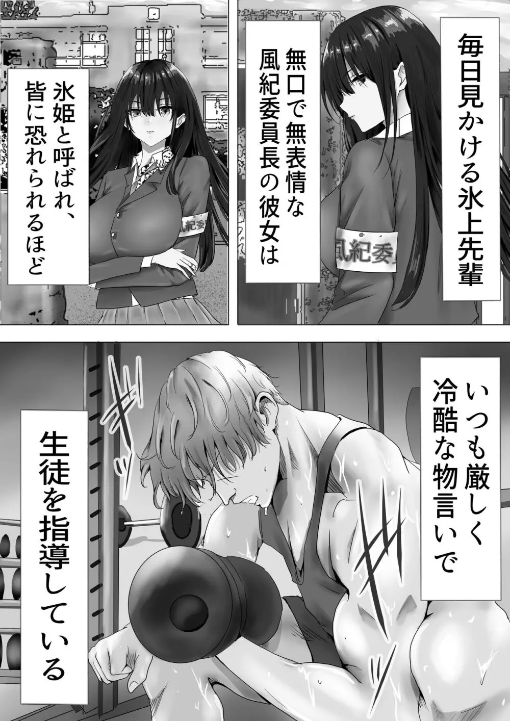 無口な黒髪ロングの巨乳風紀委員長をブチ犯したい - page6