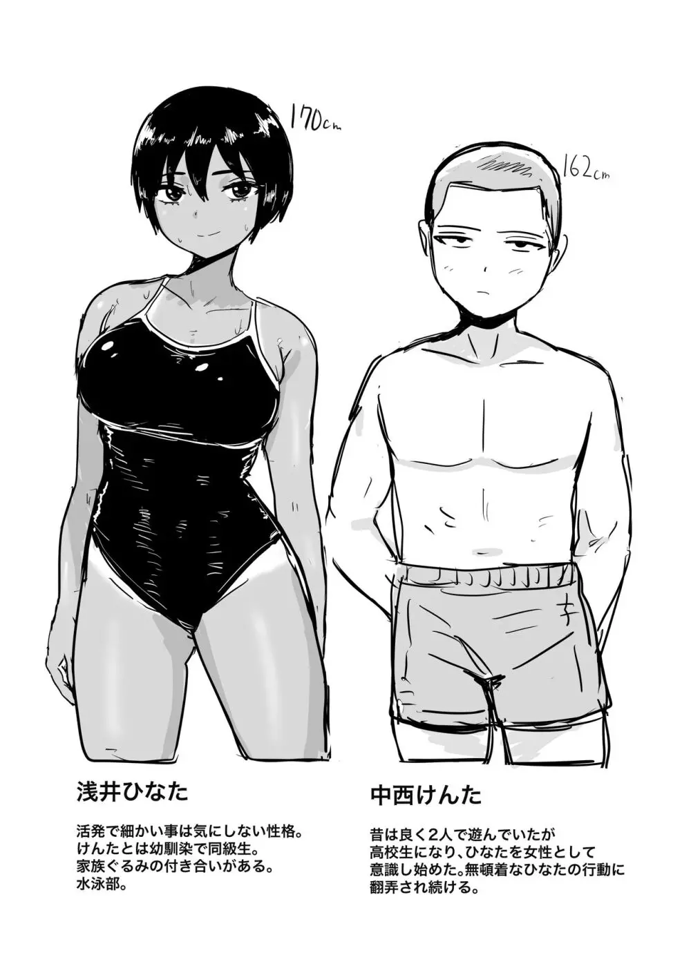 ボーイッシュな幼馴染と太陽の下で汗だくセックスする話 - page2