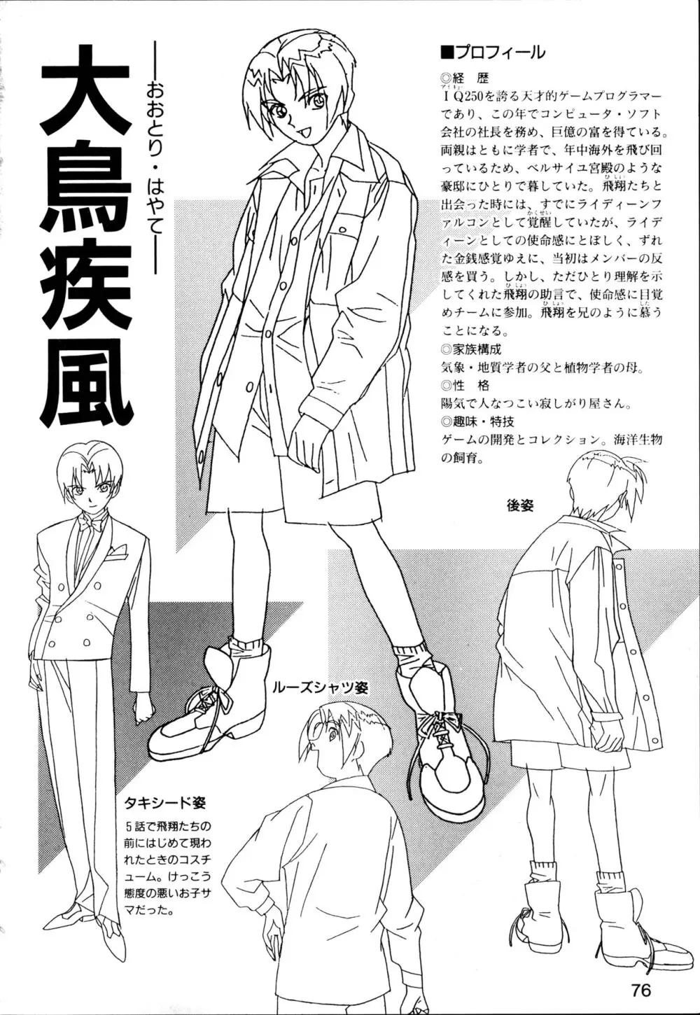 This is Animation Pocket- Chouja Reideen Character Book - page78