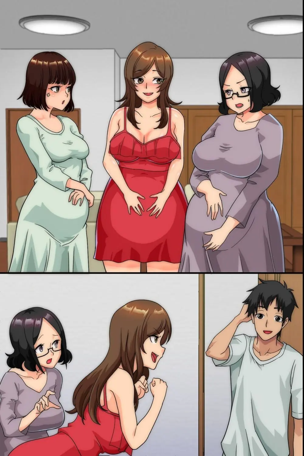 妊娠は近親でという法ができたので、母と妹と叔母が毎日俺のち〇ぽを狙ってくる - page12