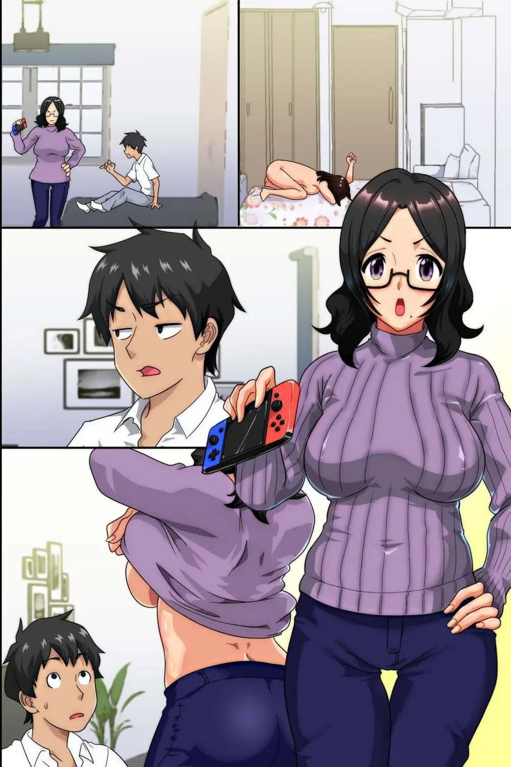 妊娠は近親でという法ができたので、母と妹と叔母が毎日俺のち〇ぽを狙ってくる - page48
