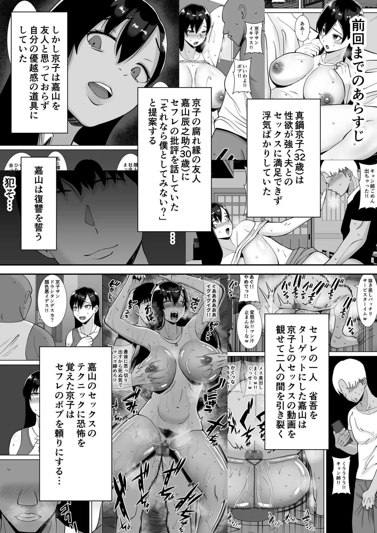淫乱浮気女を寝取って肉便器にした話 〜気の強い傲慢人妻 真鍋京子〜【総集編】 - page83
