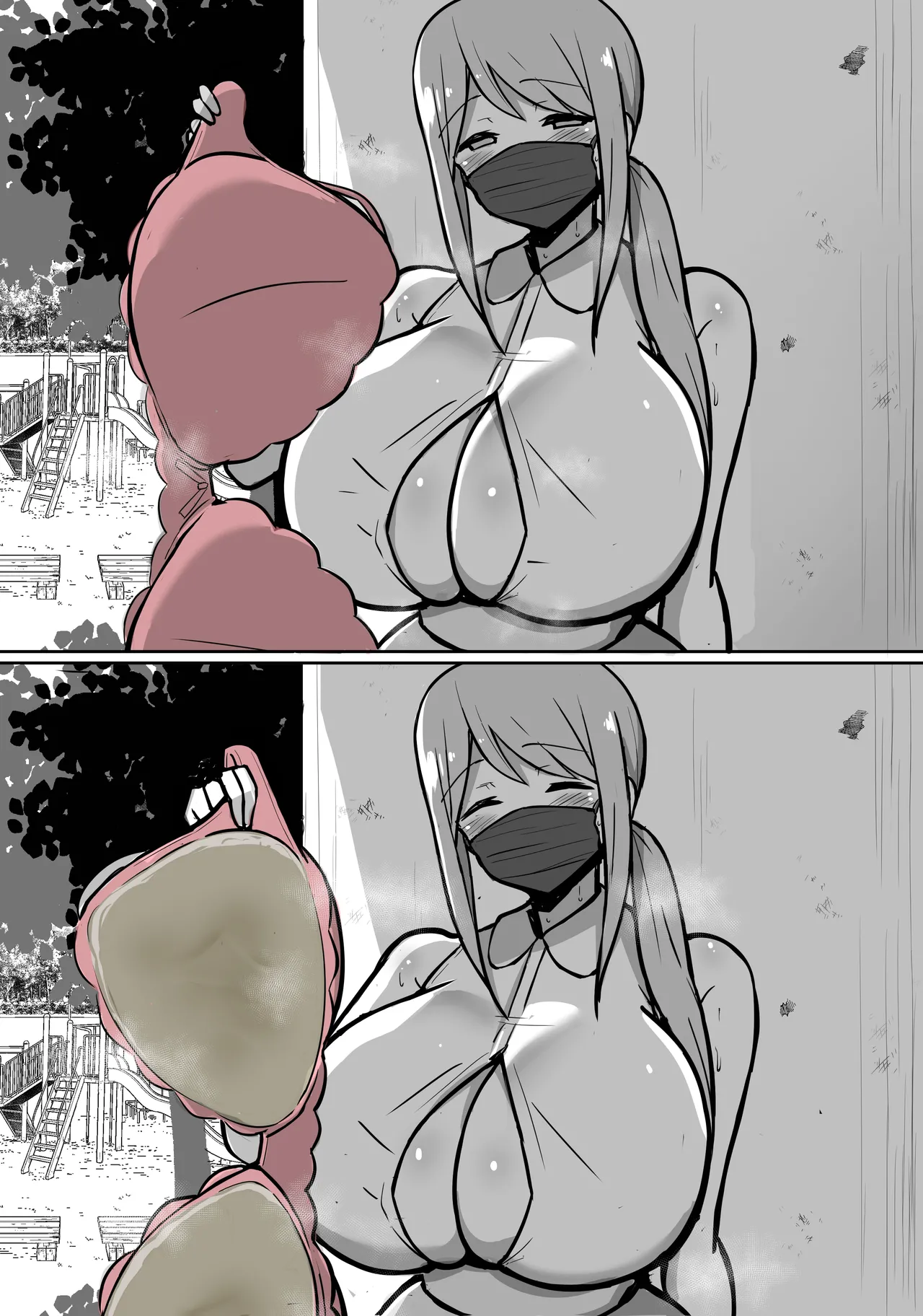 あらあら人妻屋外パイズリ - page4