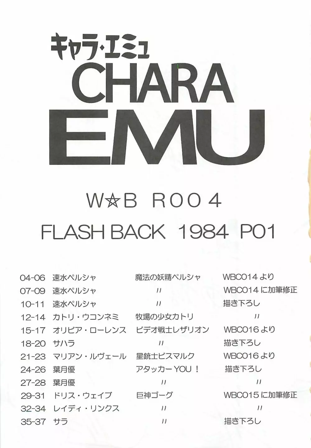 キャラエミュ W☆BR004 FLASH BACK1984 P01 - page2