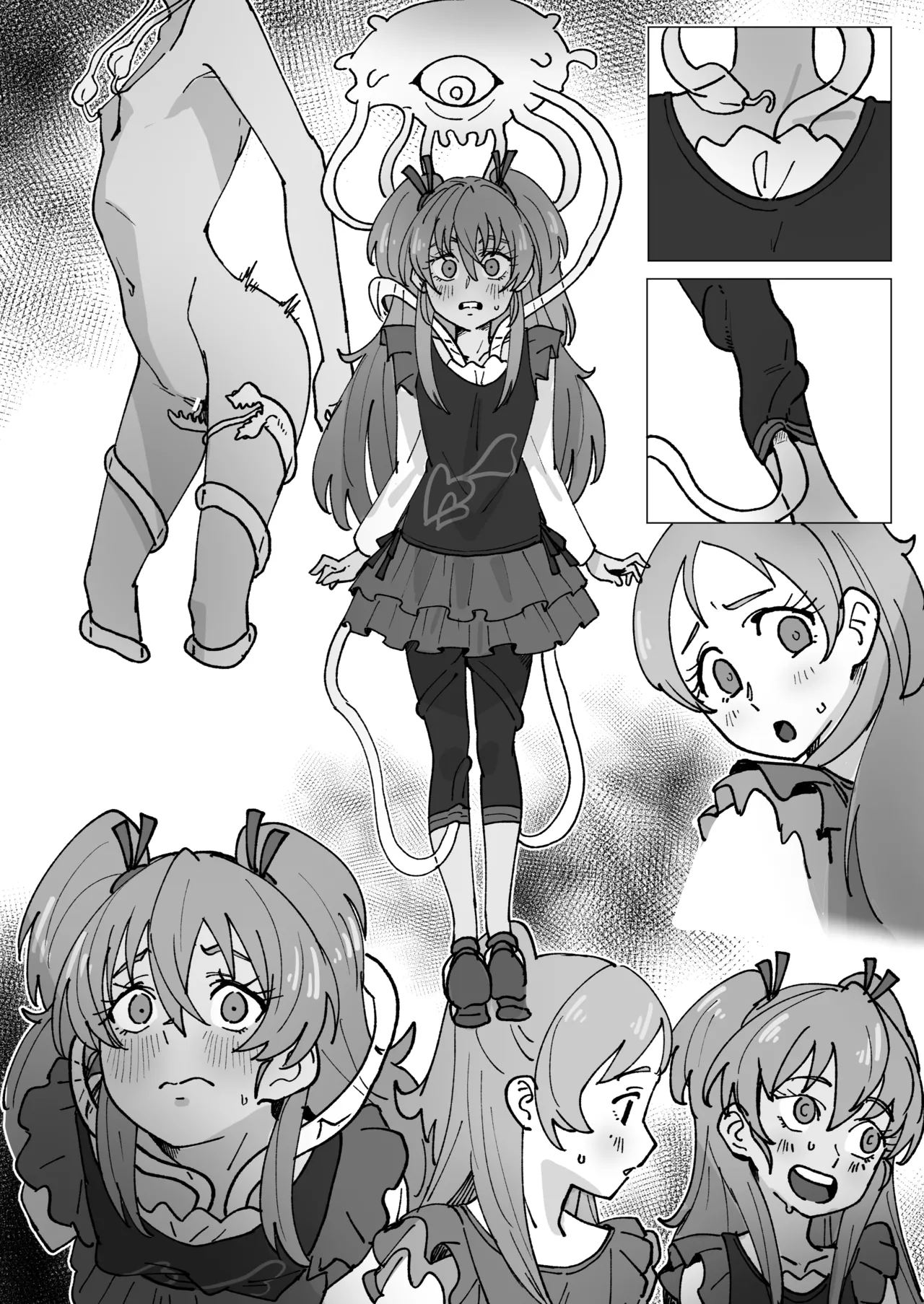 透明触手にいじられる響 - page4