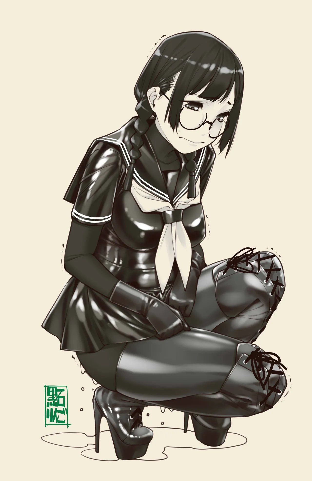 テカテカ制服お漏らし学院 - page5