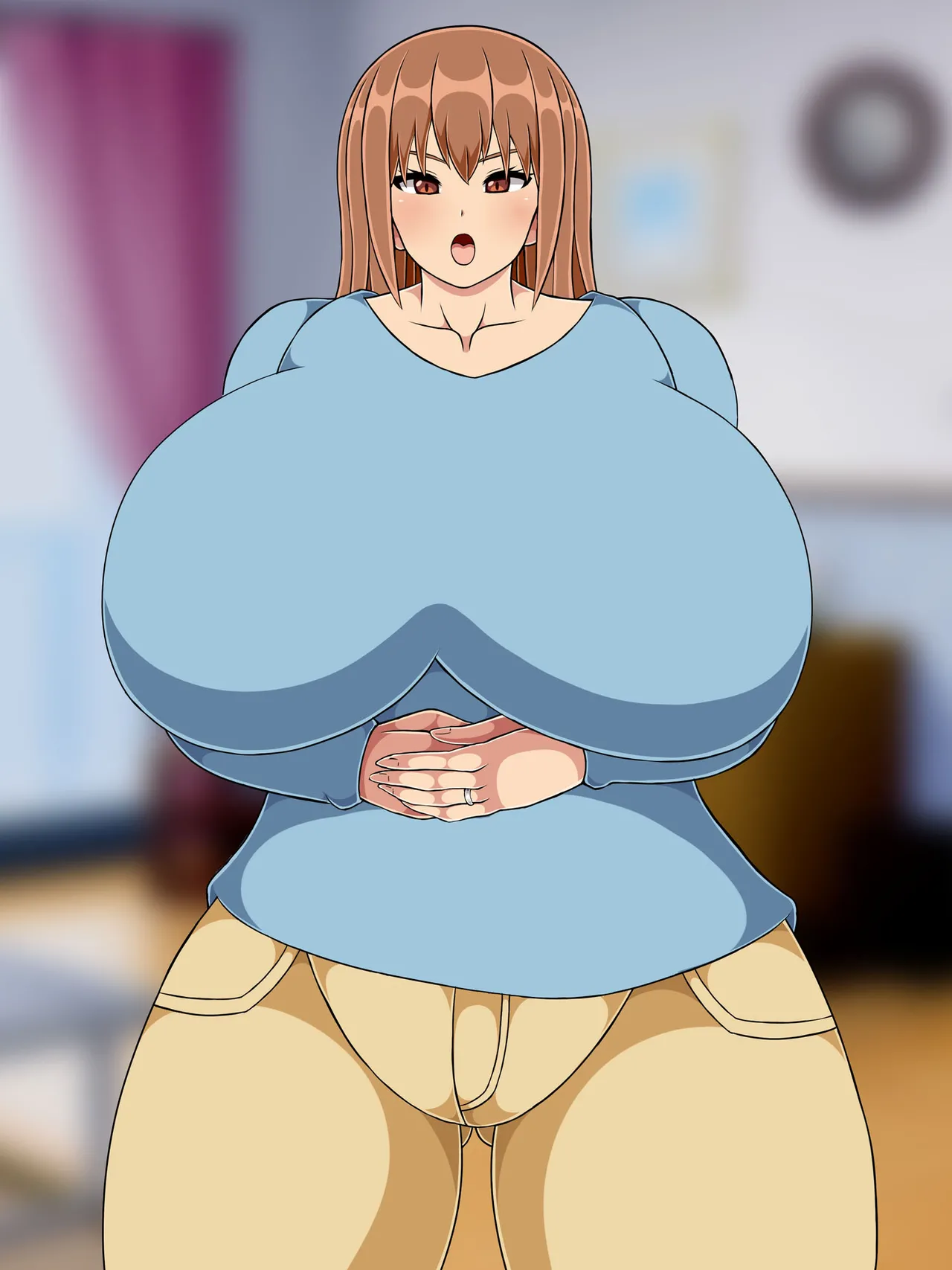 娘の彼氏とえっちして妊娠しちゃうママ [無字]