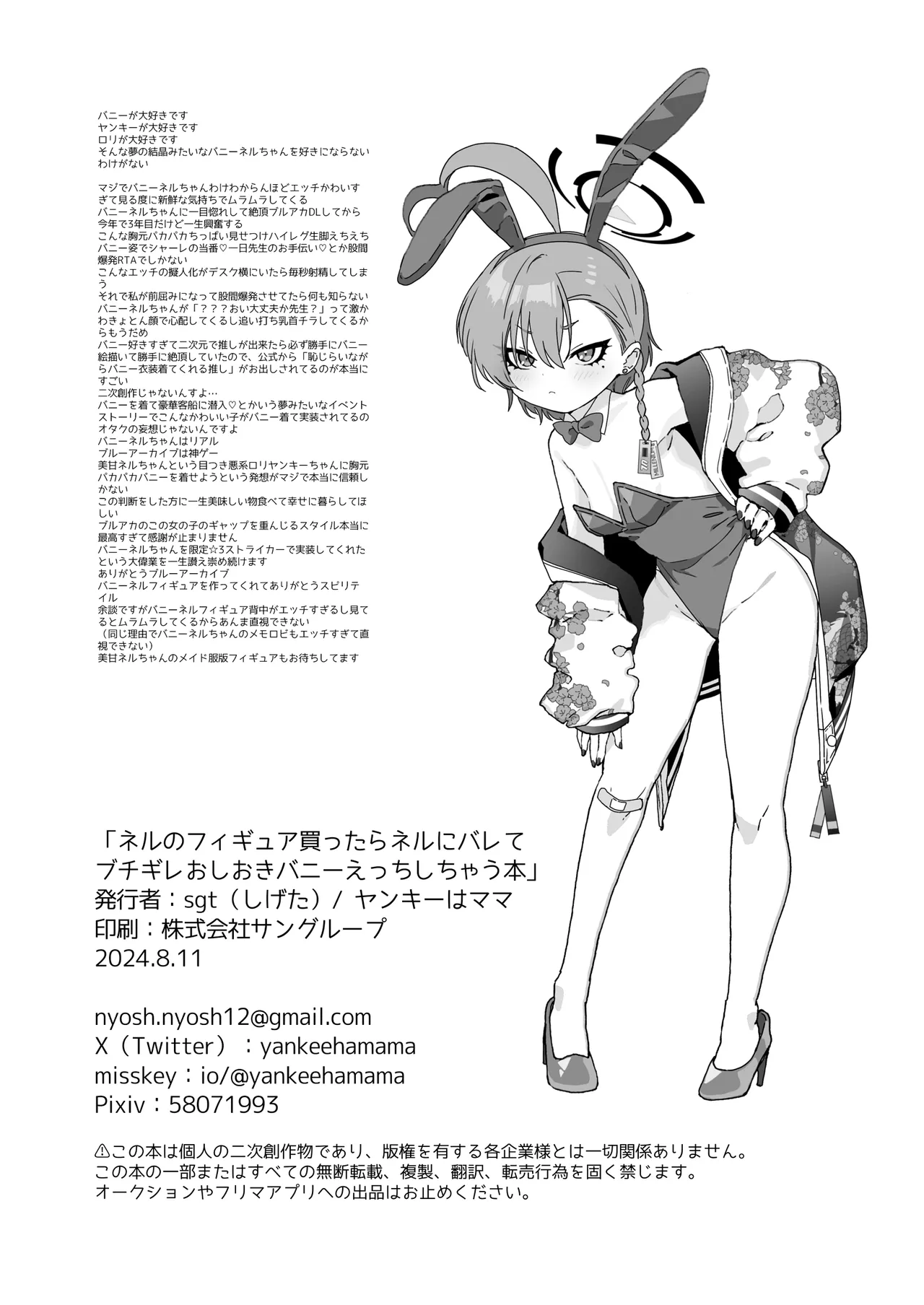 ネルのフィギュア買ったらネルにバレてブチブチおしおきバニーえっちしちゃう本 - page22