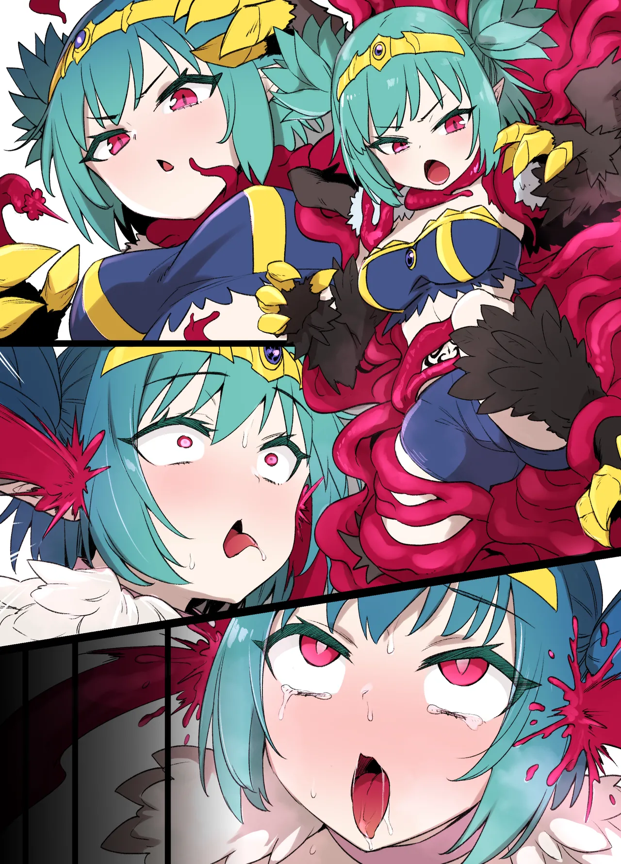 ハーピー触手姦MC漫画 ※モンスター娘洗脳 - page4