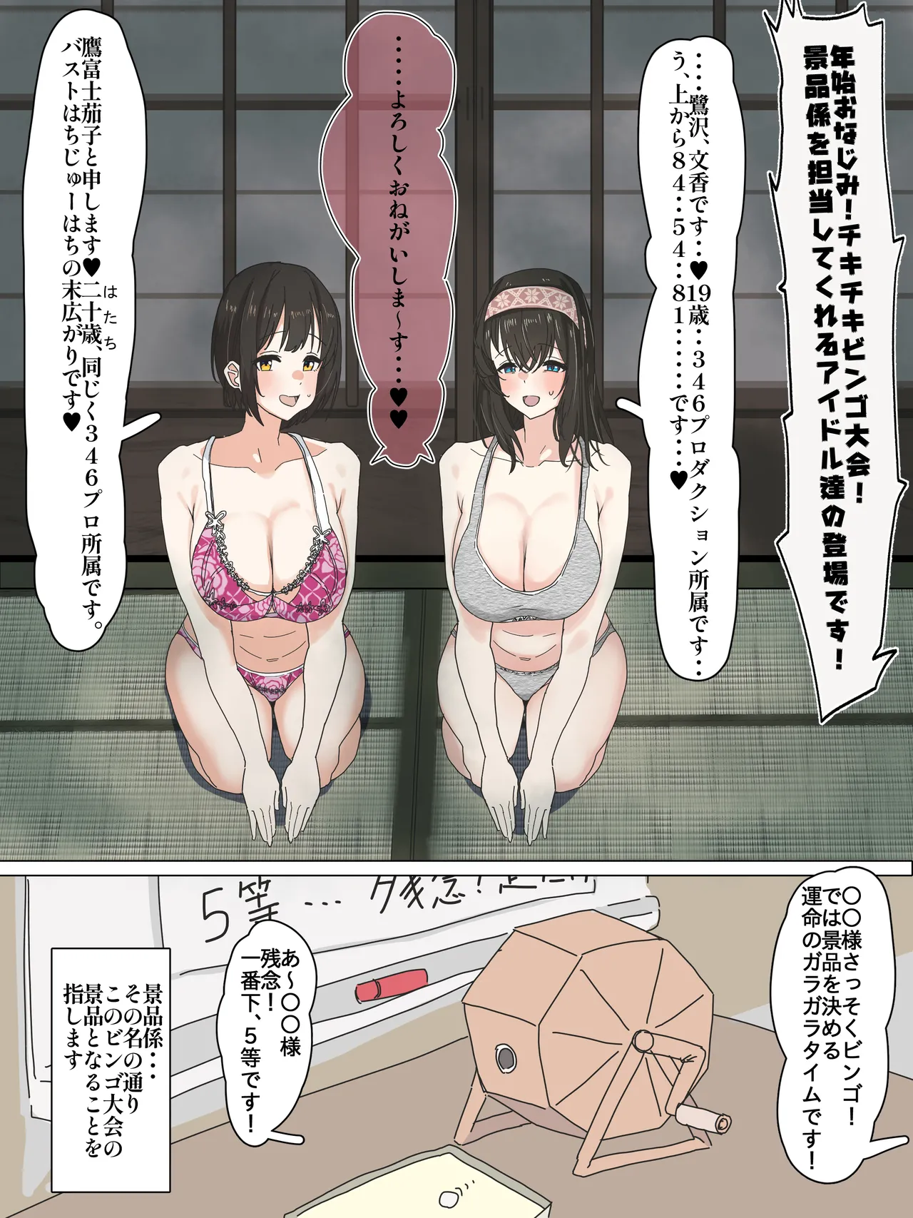 ド助平ビンゴゲームの景品係になっちゃった文香と茄子さん - page2