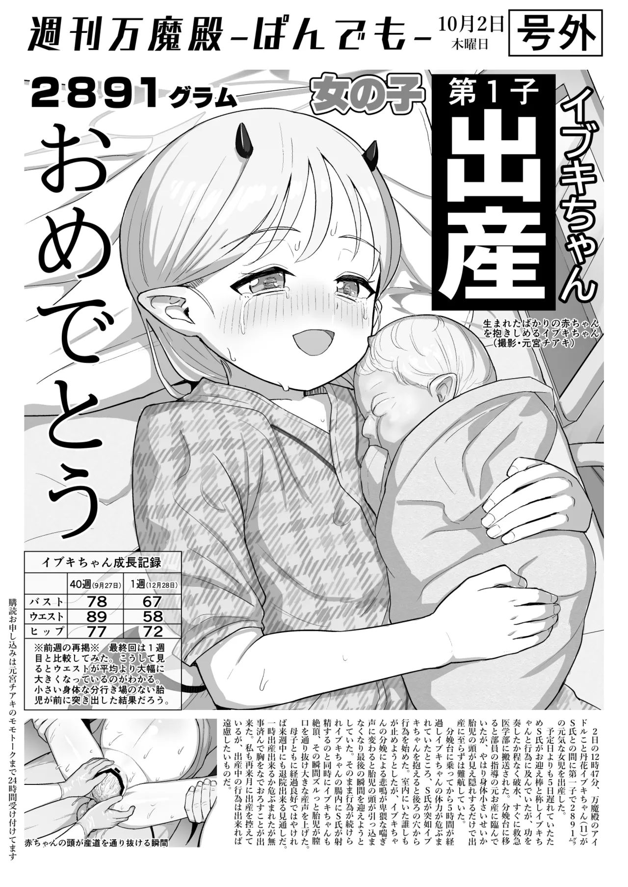 週刊万魔殿～ぱんでも～イブキ妊娠出産編 - page7