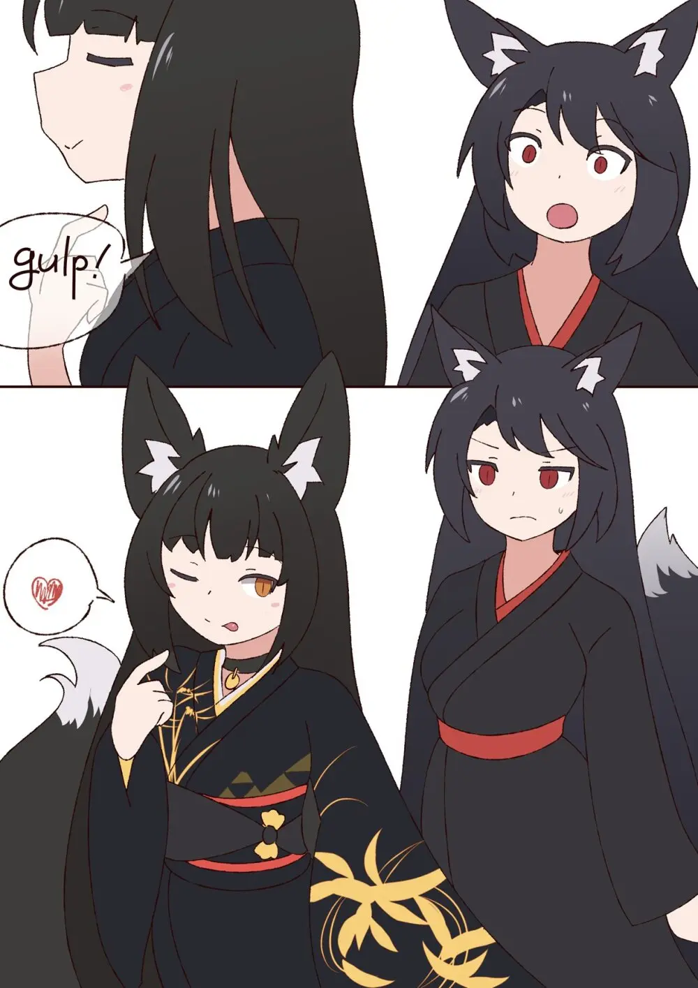 kuro kitsune x kuro kitsune  vore - page3