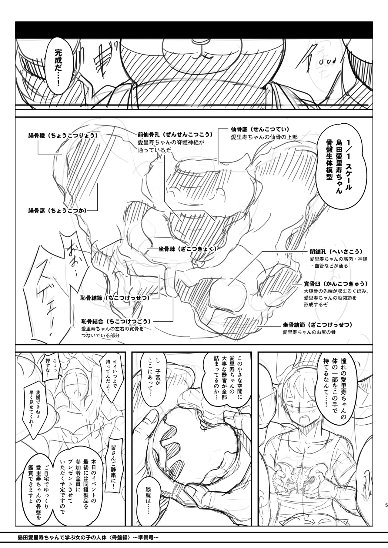 島田愛里寿ちゃんで学ぶ女の子の人体〈骨盤編〉下巻［準備号］ - page5