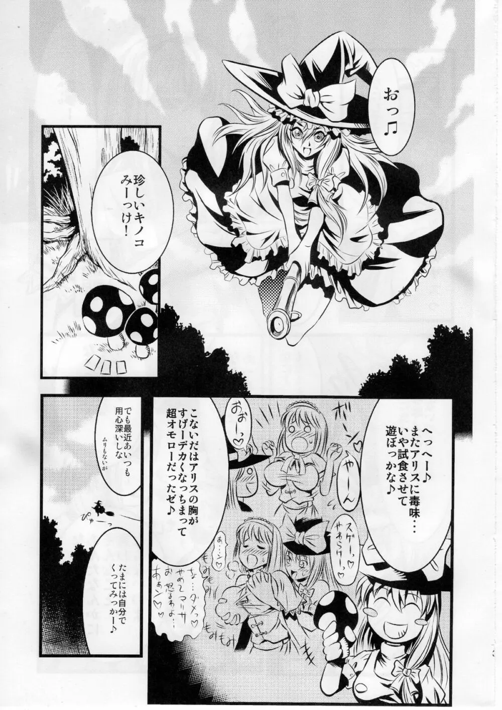 魔理沙のキノコをアリスがラブラブ本 - page4