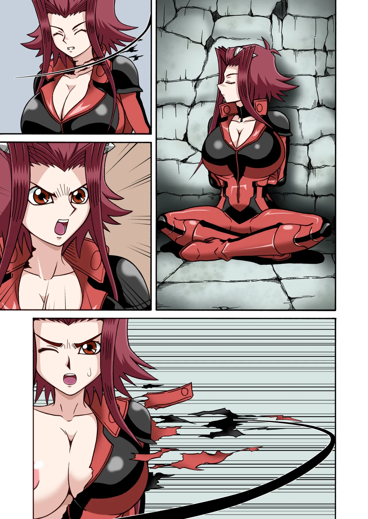 鞭打ちで脱がされる十六夜アキ - page5