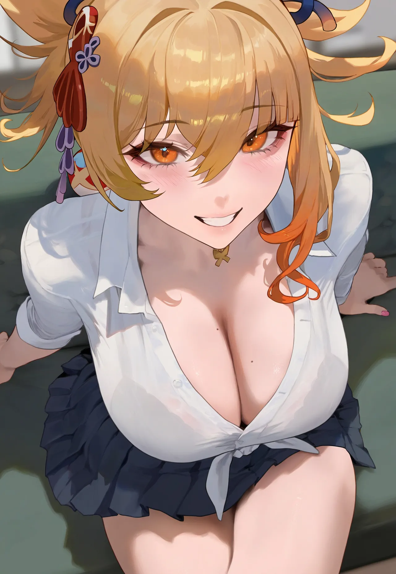 Yoimiya quick sloppy toppy + Random gyaru raiden liu ai generated - page3