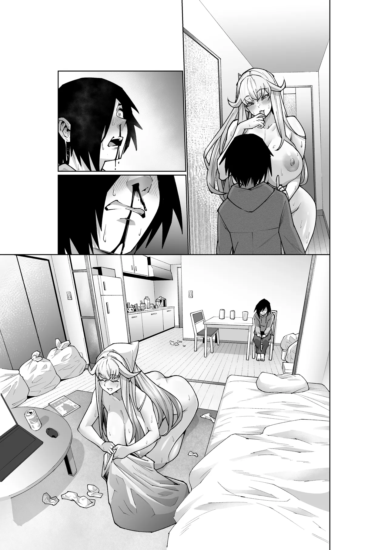 クーデレ金髪人妻全裸家政婦さんが病んだ僕に優しくしてくれたお話。02 - page79