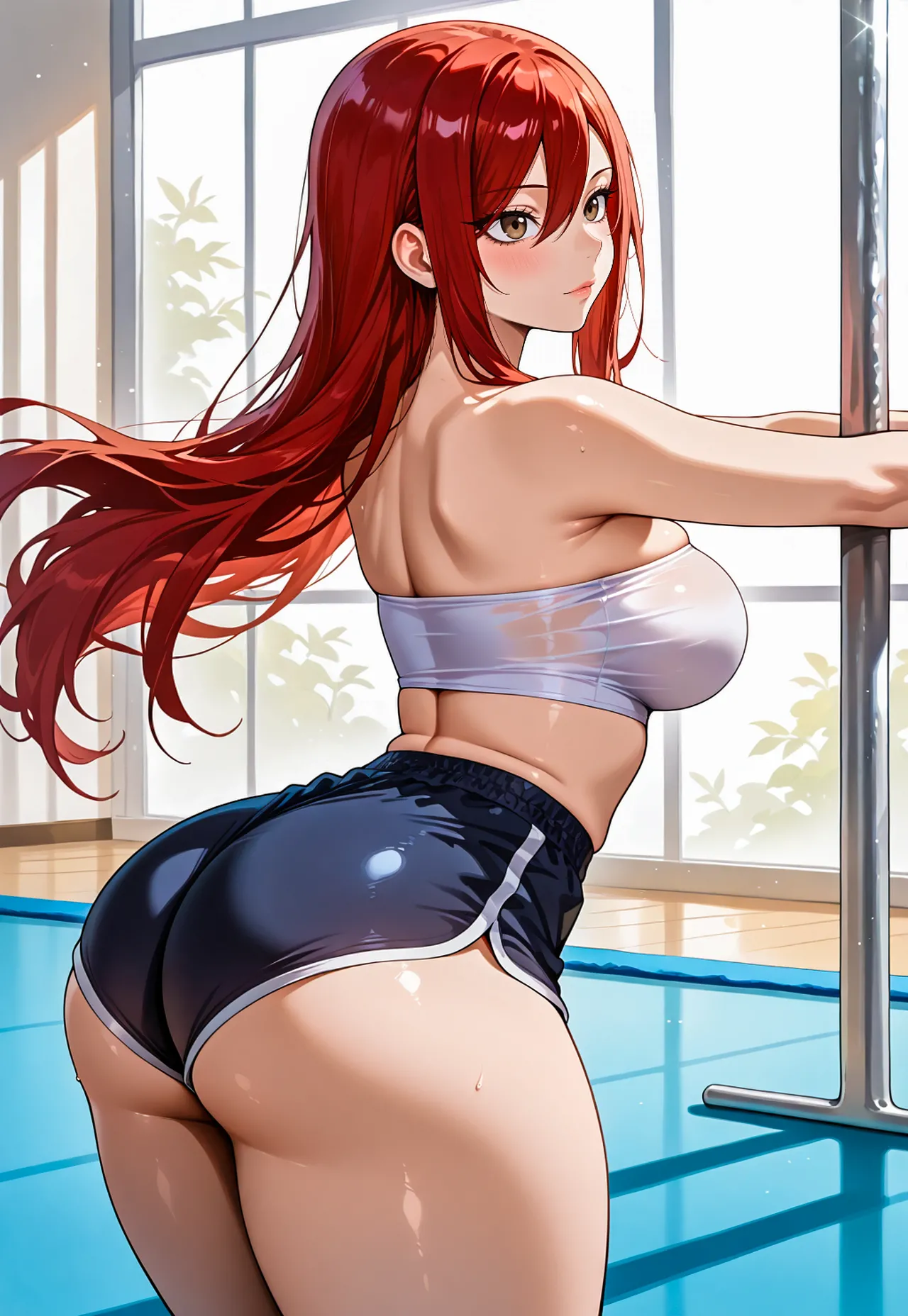 Erza gym session x BBC messingwithai ai generated - page4