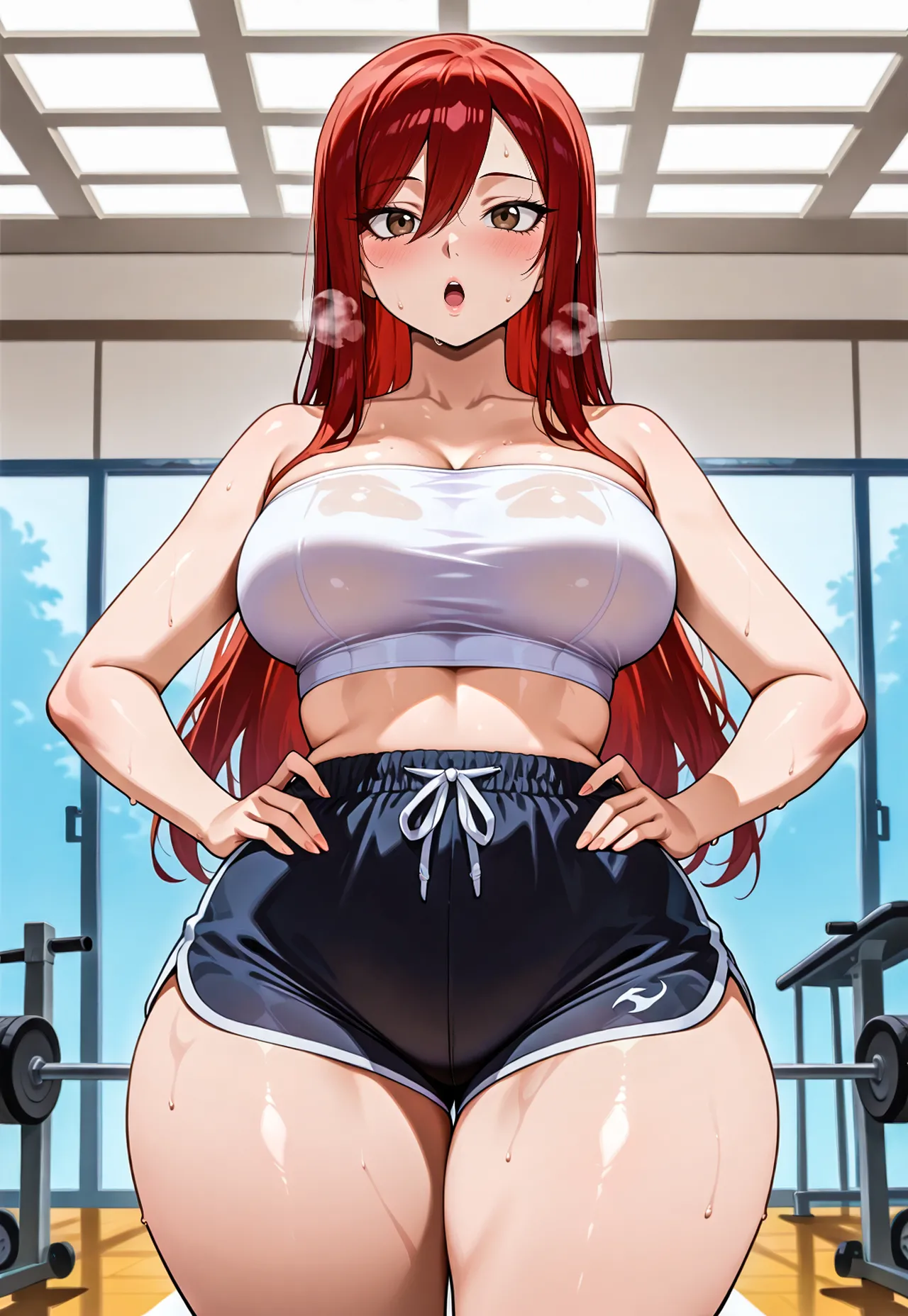 Erza gym session x BBC messingwithai ai generated - page6