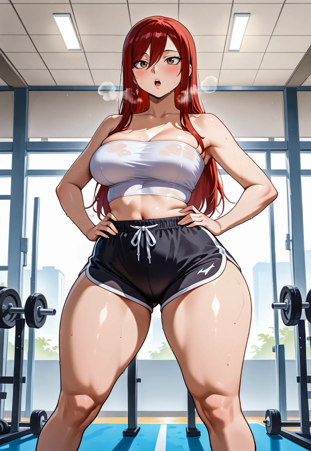 Erza gym session x BBC messingwithai ai generated - page7