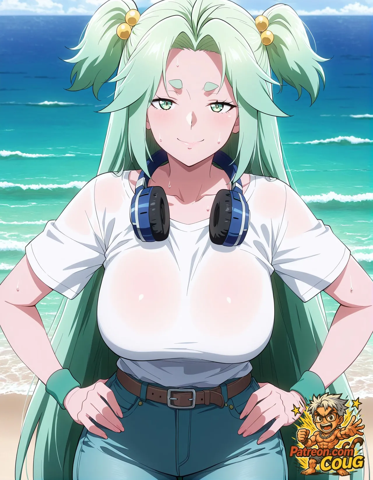 Lucky Cyan hentai (mature version) | To Be Hero X parody [AI Generated] - page1