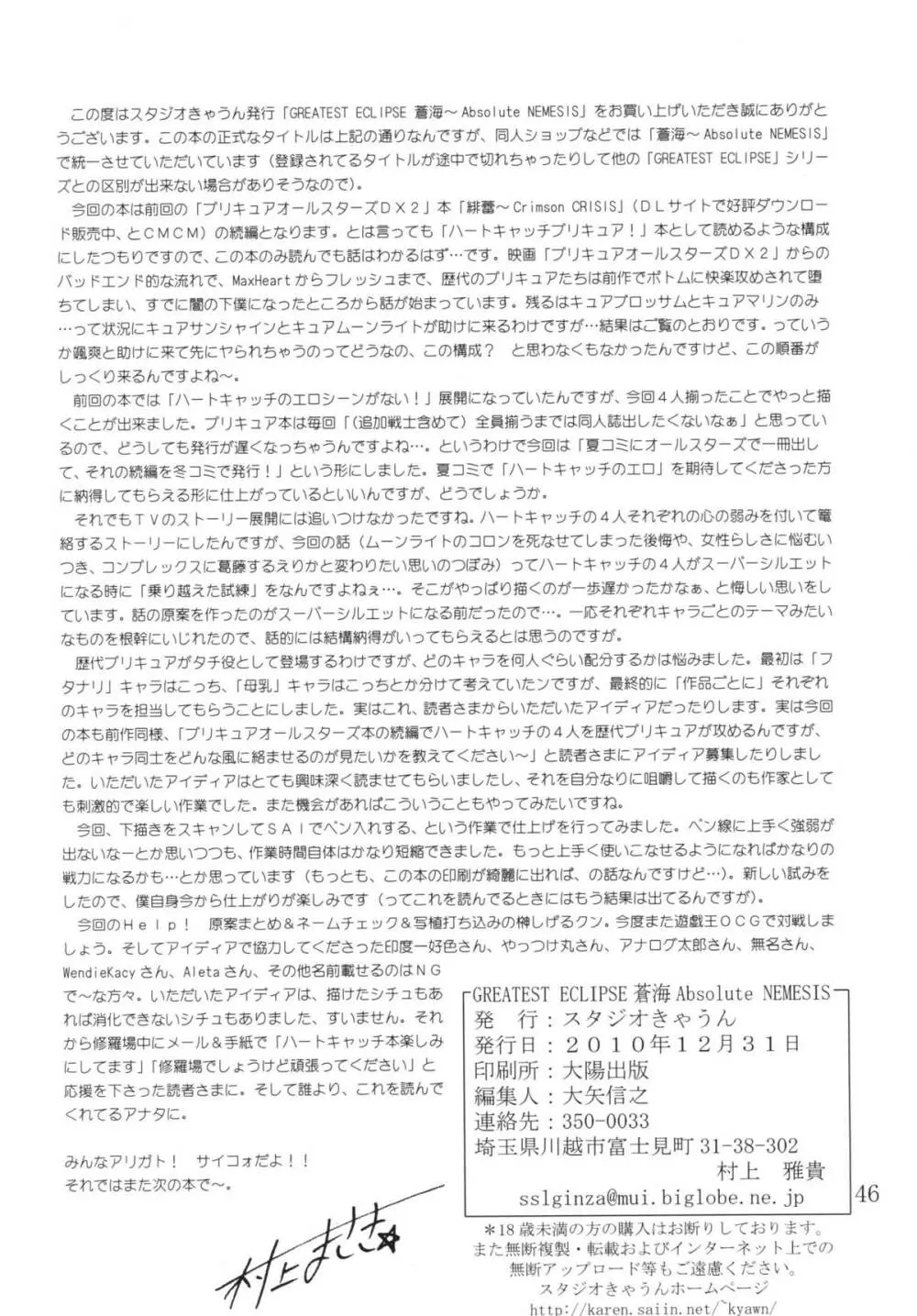GREATEST ECLIPSE 蒼海~AbsoluteNEMESIS - page45
