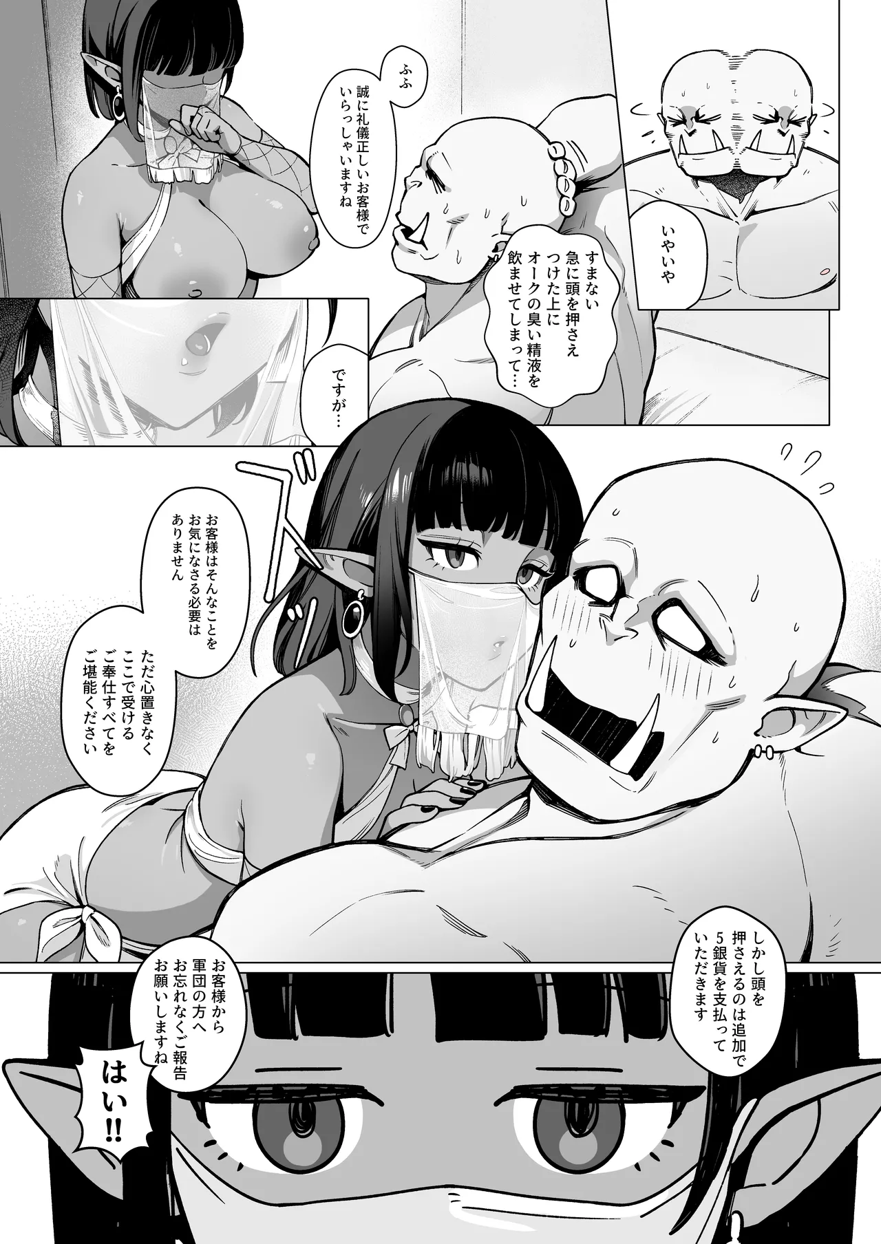 妖精娼館 3号室レイシー 〜褐色肌エルフを指名した童貞オーク〜 1 - page16