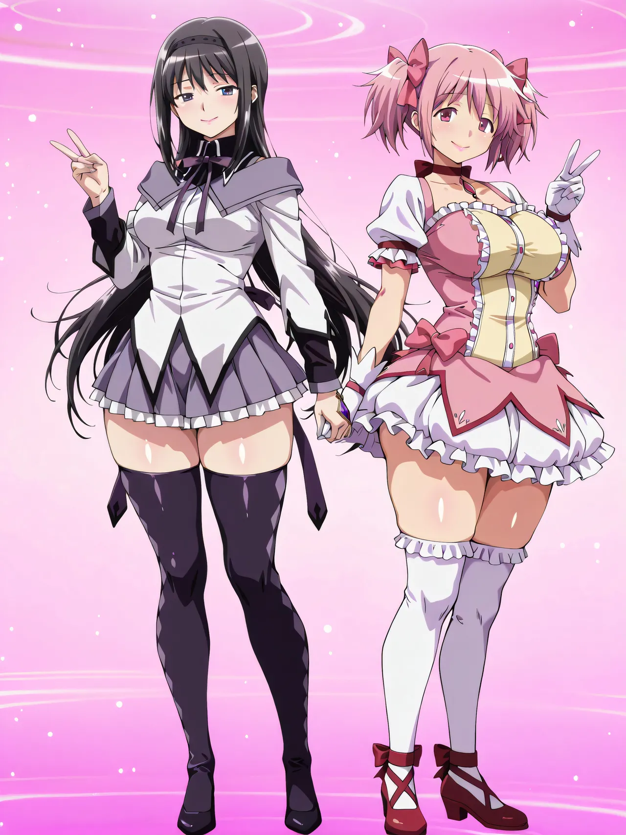 鹿目まどか x 暁美ほむら (魔法少女まどか☆マギカ) [Ai 生成]