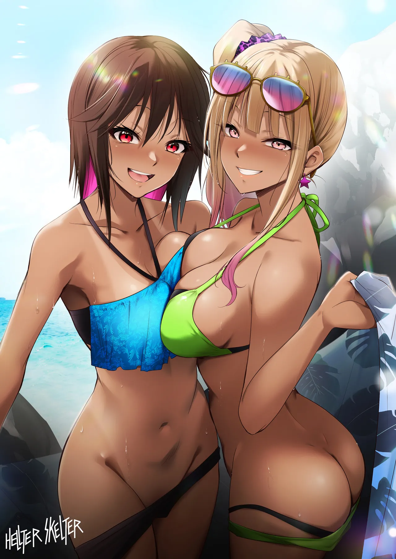 海の家でバイトしてたら黒ギャル同級生に逆ナンされて汗だく童貞卒業した夏の日 - page35