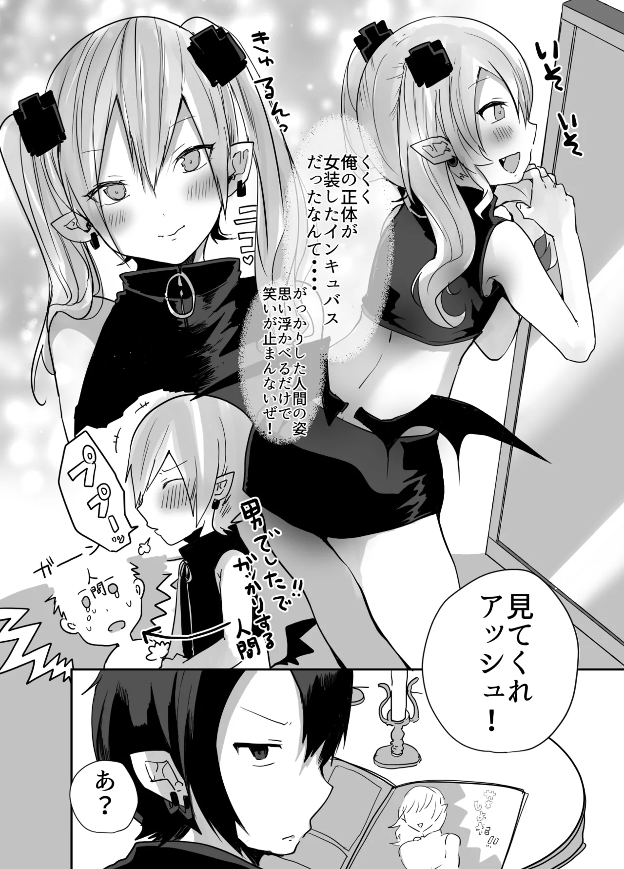 男だよバーカ！する女装サキュバス - page3