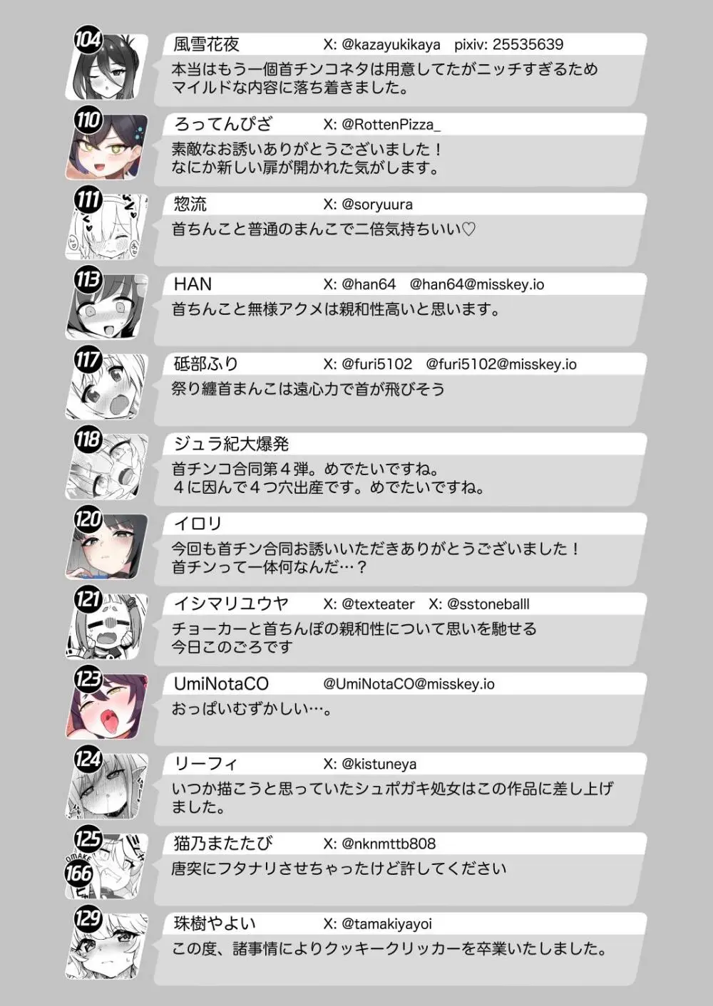 Dick Neck Mix! 4 首チンコ合同誌 Vol.4 - page164
